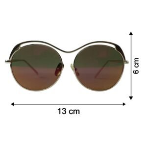 Fashion Sunglasses – Trendy Metal Frame with Mirrored Lenses