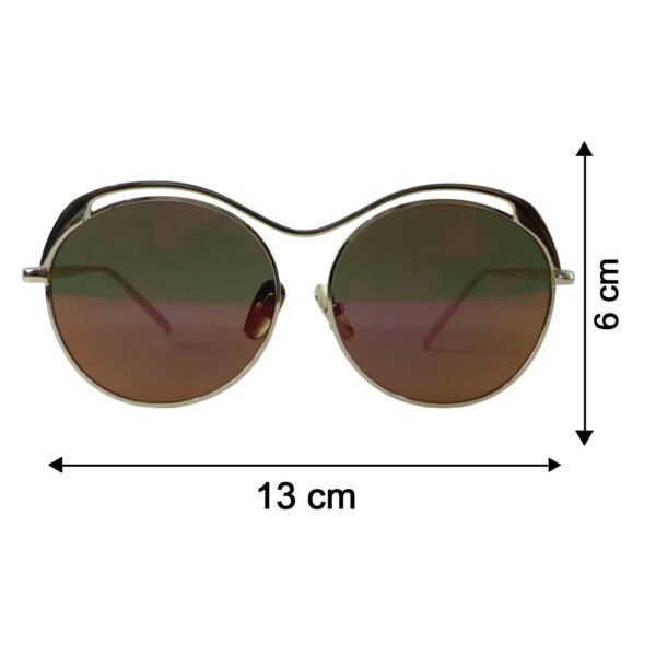 Fashion Sunglasses – Trendy Metal Frame with Mirrored Lenses