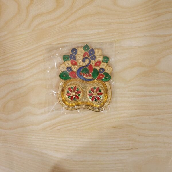 Peacock Shaped Kankavati – Traditional Puja Storage Box