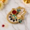 Hand Shaped Kankavati – Elegant Puja Storage with Enamel Work