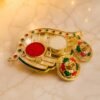 Kumkum Holder – Elegant Mango Shape with Twin Compartments for Puja