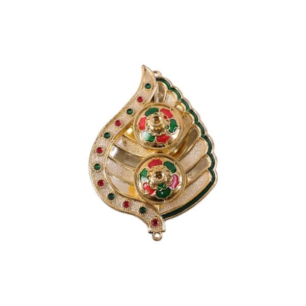 Kumkum Holder – Elegant Mango Shape with Twin Compartments for Puja