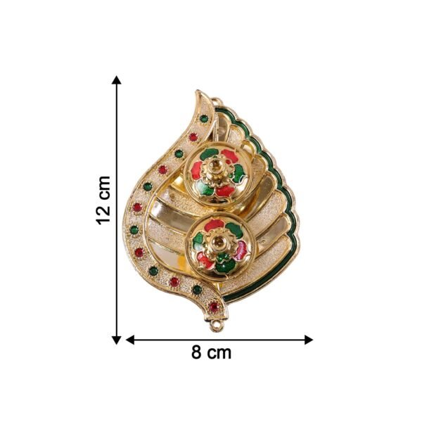 Kumkum Holder – Elegant Mango Shape with Twin Compartments for Puja
