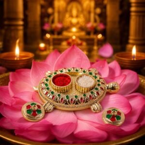 22200-01-no-sku_719cd652-bcaa-4ac5-ae65-d8cdf0f82d00 Kumkum Holder – Tortoise Shape for Puja & Rituals with Twin Compartments