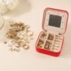 Mini Jewelry Organizer Box with Mirror – Portable Travel Case for Rings and Earrings
