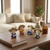 Baby Monk Buddha Decorative Figurine Set for Car Dashboard and Home Decor (4 Pc)