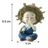 Baby Monk Buddha Decorative Figurine Set for Car Dashboard and Home Decor (4 Pc)