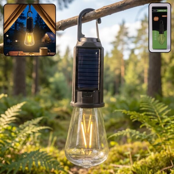 Solar Rechargeable Camping Lamp – Eco-Friendly & Portable Lighting