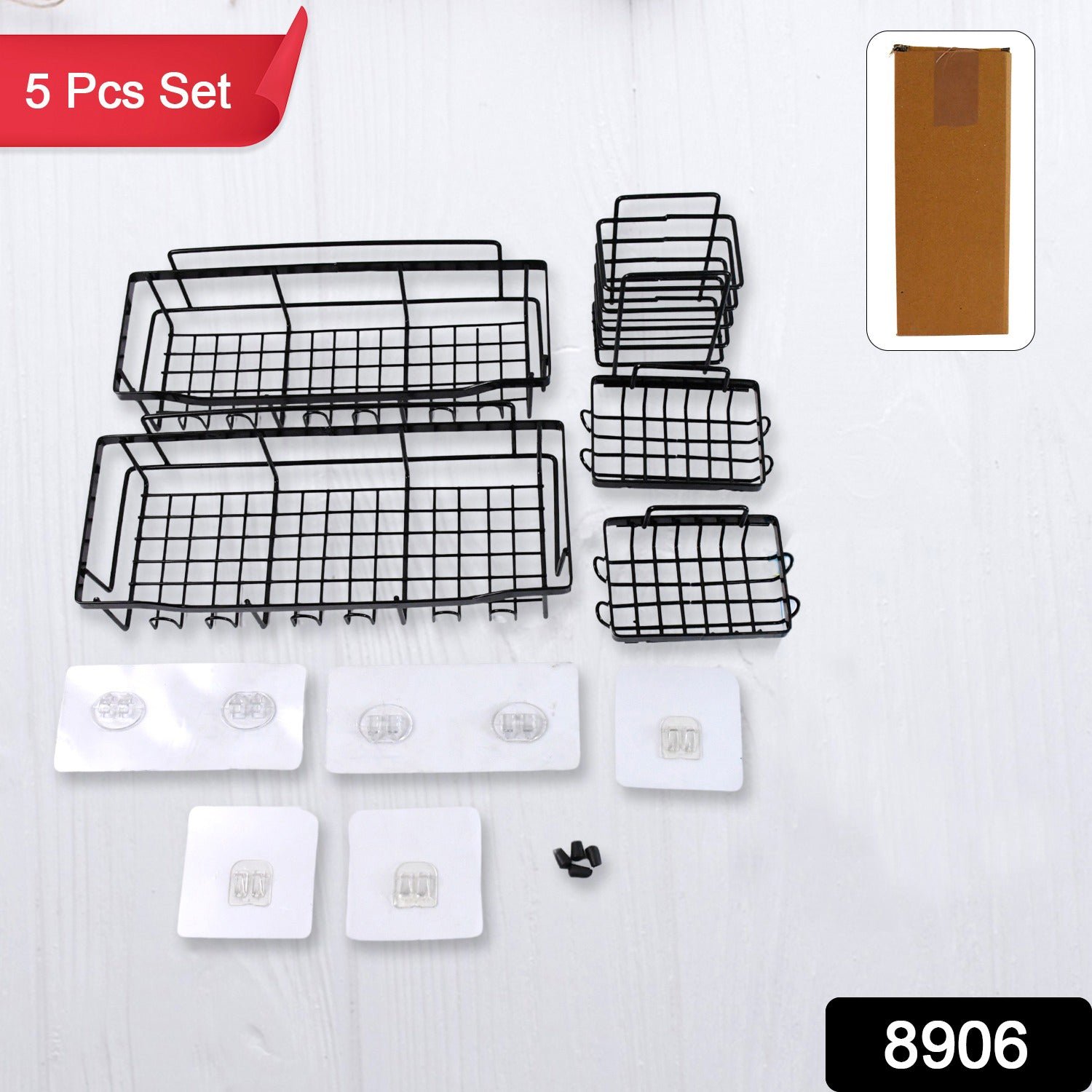 Metal Shower Caddy – Durable 5-Pc Bathroom Organizer Combo