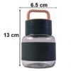 Glass Water Bottle – Stylish, Portable with Handle & Leather Sleeve