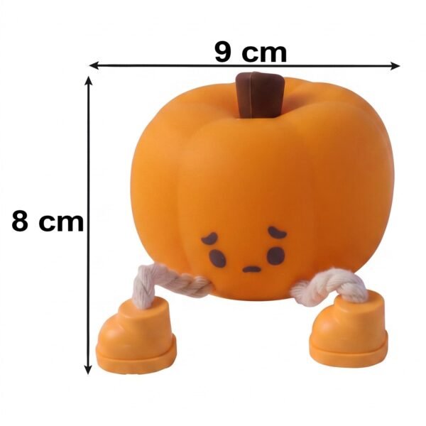 Silicone Pumpkin Night Light USB Rechargeable Soft Touch Lamp (1 Pc)
