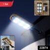 Solar LED Motion Sensor Wall Light with Remote Waterproof Outdoor (1 Set)