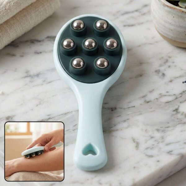 Handheld Body Massager – 7 Steel Balls for Muscle Relief