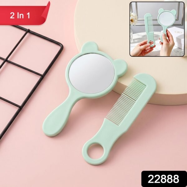 Comb and Mirror Grooming Kit – Compact 2-in-1 Vanity Set for Girls