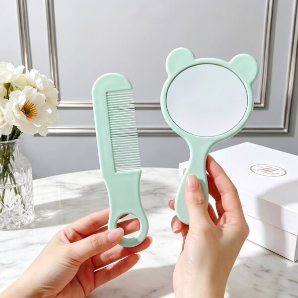 Comb and Mirror Grooming Kit – Compact 2-in-1 Vanity Set for Girls