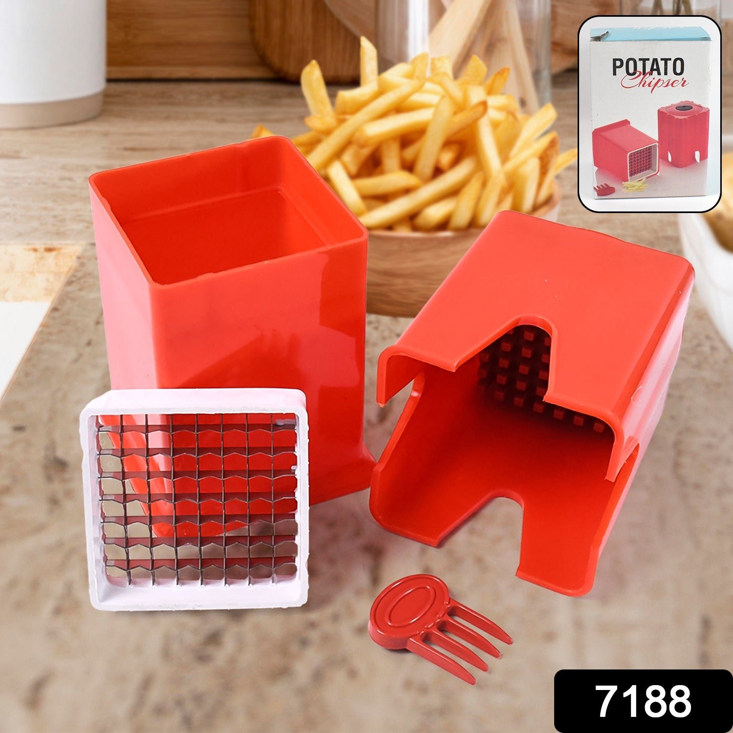 French Fries Cutter – Durable Stainless Steel Potato Slicer