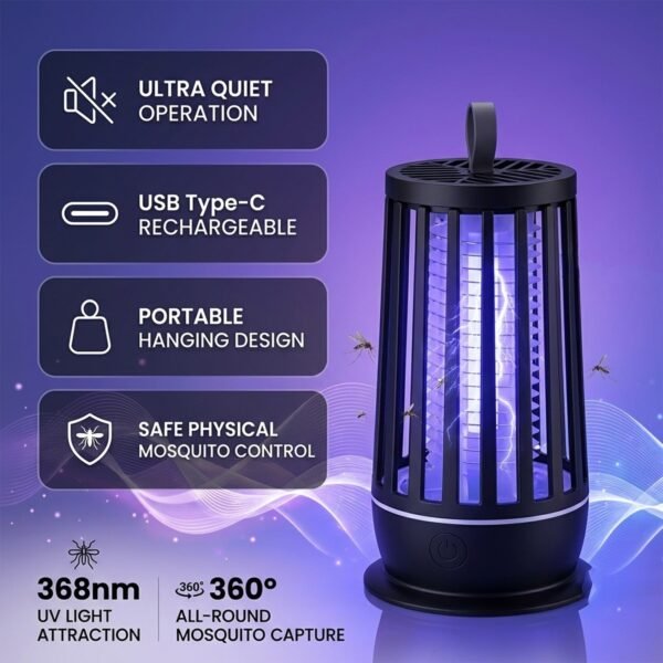 Electric Shock Mosquito Killer Lamp UV Light Indoor Use
