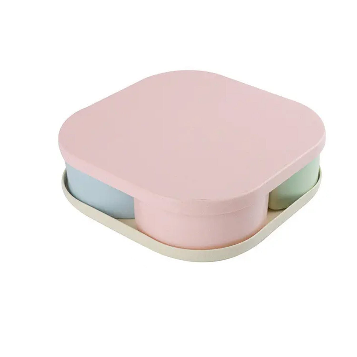 Divided Snack Box – Rotating Dry Fruit Platter | Lunchie Bunchie