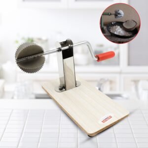 Coconut Scraper with Wooden Base – Safe & Durable | Quickslice