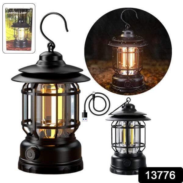 Rechargeable LED Camping Lantern – Retro Dimmable Light | Garden Vera