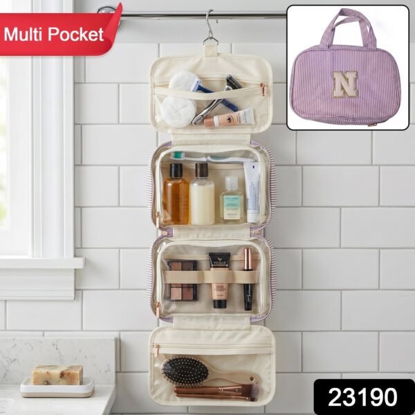 Hanging Travel Toiletry Bag – Multi-Pocket Organizer for Easy Packing