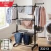 Expandable Garment Rack – 3 Layer Cloth Drying Stand with Wheels
