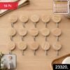 Self-Adhesive Wall Hooks – No Drill, Stylish Wooden Finish