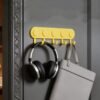Self-Adhesive Plastic 5-Hook Wall Hanger for Home Storage and Organisation (1 Pc)