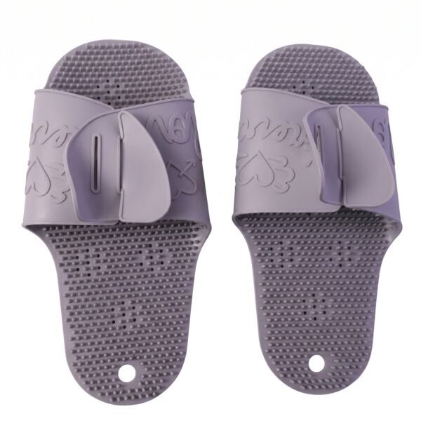 Massage Bath Slippers with Foot Scrubbing Bristles for Daily Bathroom Use (1 Pair)