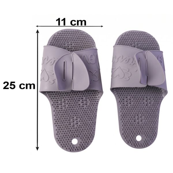 Massage Bath Slippers with Foot Scrubbing Bristles for Daily Bathroom Use (1 Pair)