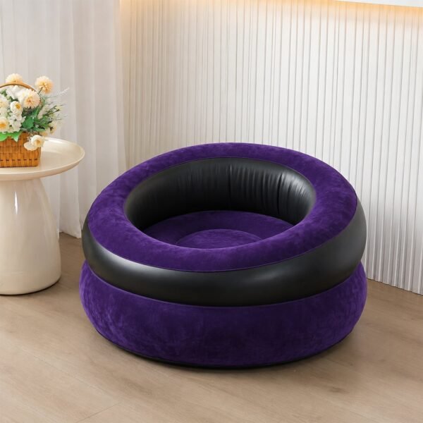 Inflatable Sofa Bed Chair with Foot Pump for Indoor and Outdoor Relaxation (1 Pc)