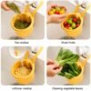 Plastic Hanging Kitchen Sink Drain Basket and Food Strainer with Handle (1 Pc)