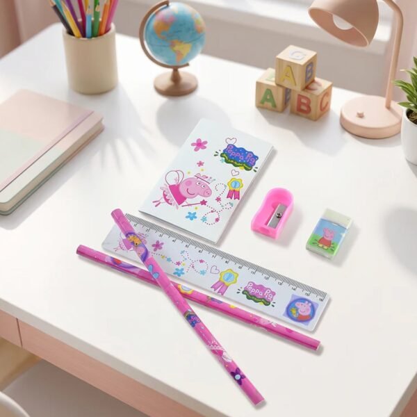 6-in-1 Student Stationery Combo Kit with Pencils, Ruler and Pouch for Kids (1 Set)
