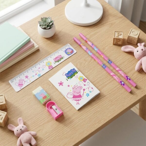 6-in-1 Student Stationery Combo Kit with Pencils, Ruler and Pouch for Kids (1 Set)