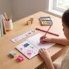 6-in-1 Student Stationery Combo Kit with Pencils, Ruler and Pouch for Kids (1 Set)