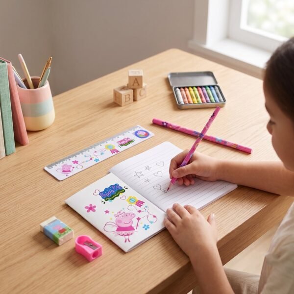 6-in-1 Student Stationery Combo Kit with Pencils, Ruler and Pouch for Kids (1 Set)