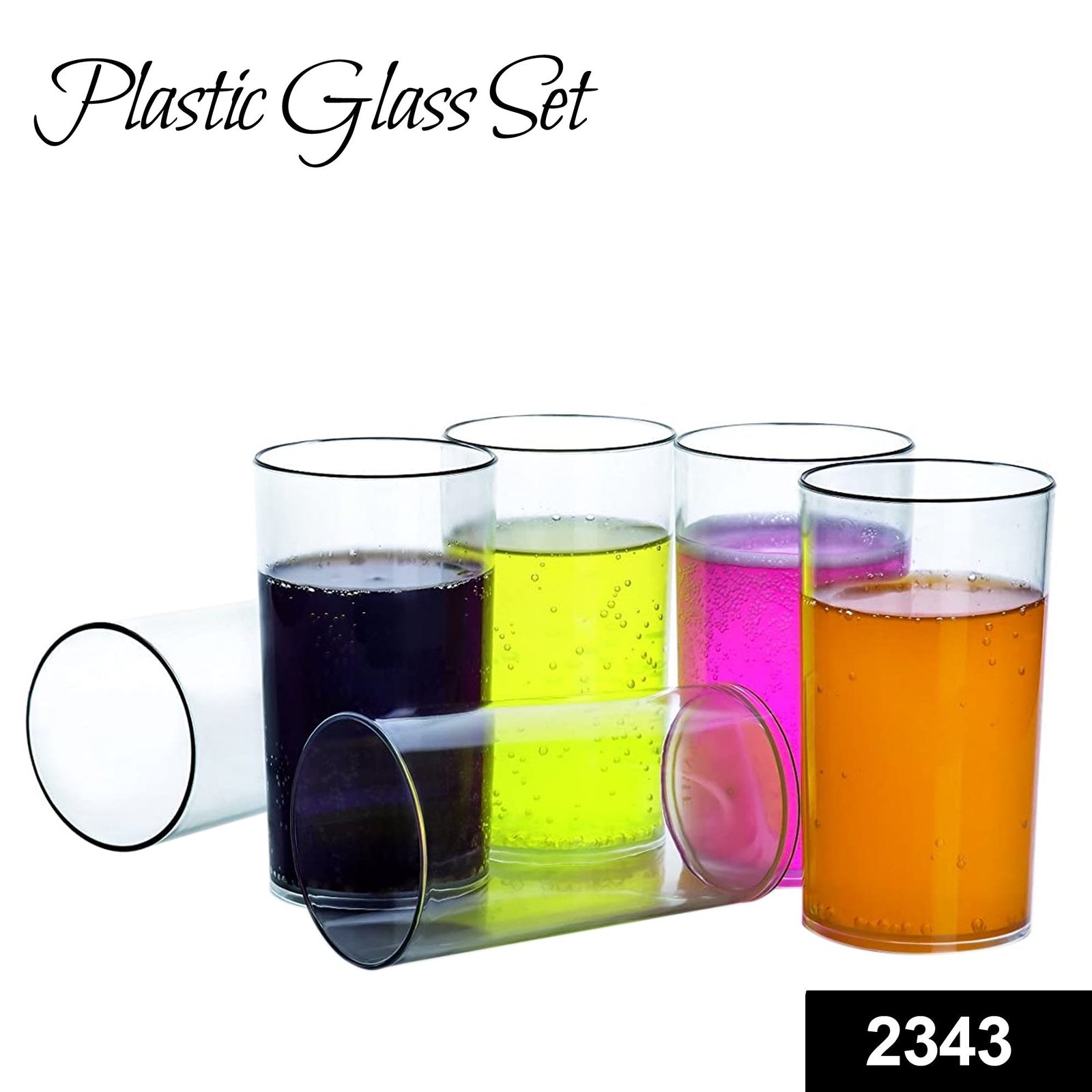 Unbreakable Plastic Glasses – Clear 330ml Set of 6 | Serve Stellar