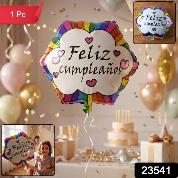 Feliz Cumpleanos Foil Balloon – Vibrant Birthday Decoration