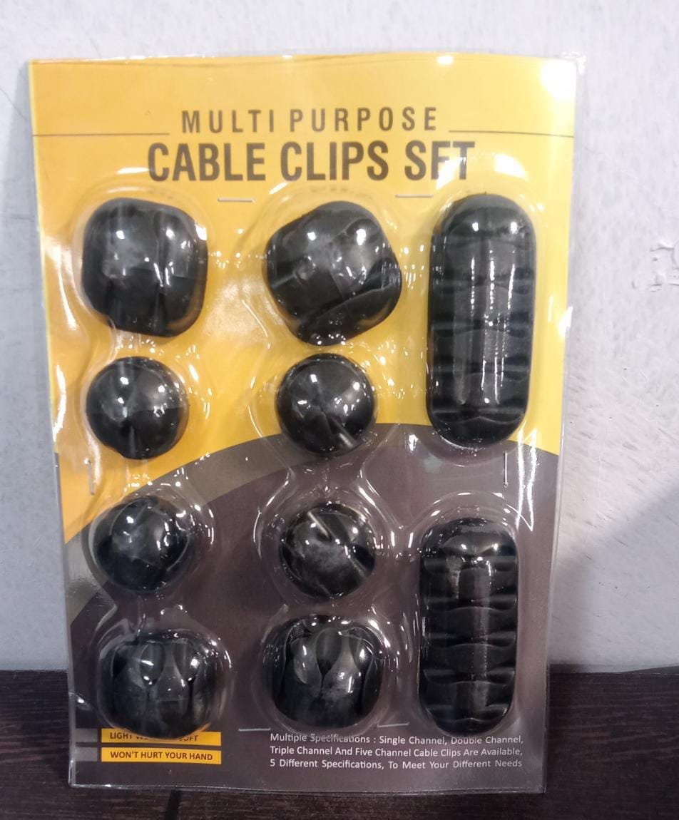 Cable Organiser Clips – Self-Adhesive Wire Management (10 Pc) | DigixDrive