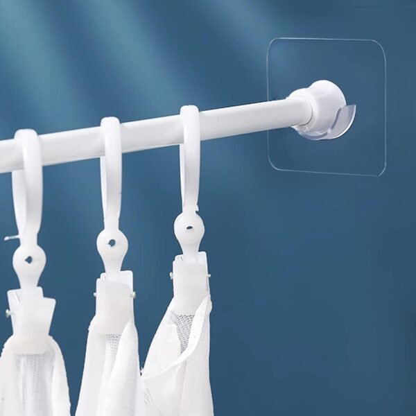 Invisible Self Adhesive Curtain Rod Holder – Damage-Free & Reusable