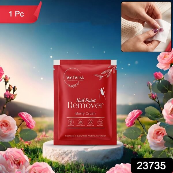 Wetwisk Nail Paint Remover Wet Wipes – Acetone-Free & Gentle