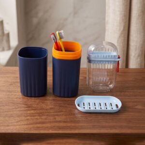 Bathroom Accessories Combo Set – Stylish & Travel-Friendly Organisation