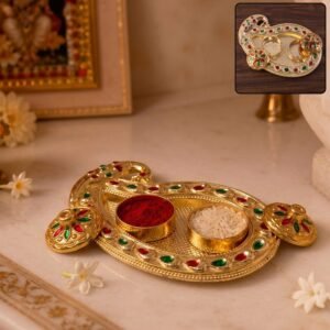 23828-01-no-sku_9e079481-4543-43ac-a004-4e03767bef39 Golden Kumkum Kankavati Holder – Elegant Pooja Organiser
