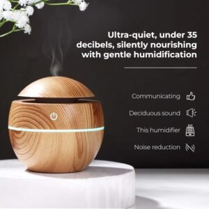 Ultrasonic Aroma Diffuser – Compact 200ml with Color LED Light