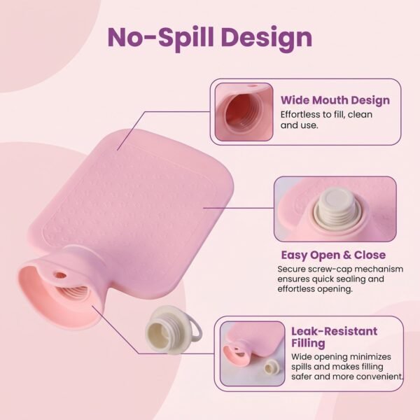 Reusable Hot Water Therapy Bag for Period Comfort, Muscle Aches and Warmth (1 Pc)