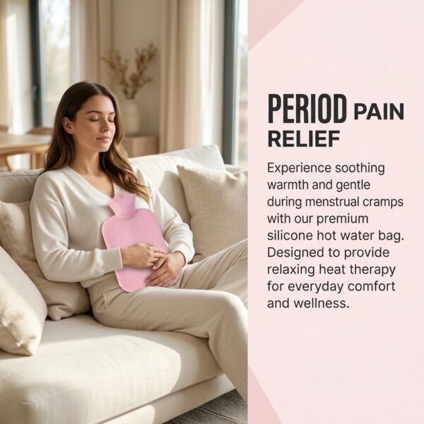 Reusable Hot Water Therapy Bag for Period Comfort, Muscle Aches and Warmth (1 Pc)