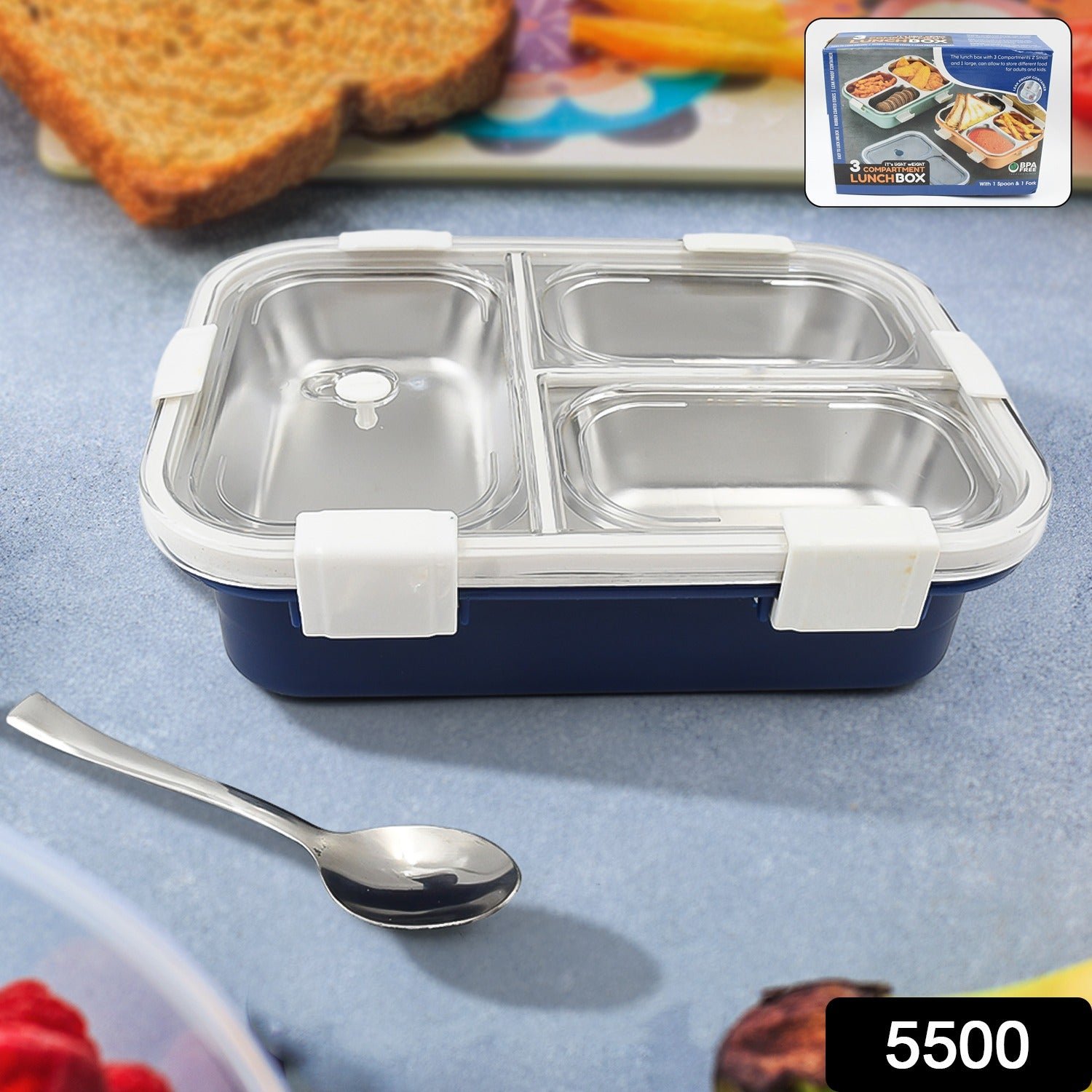 Insulated Lunch Box – 3-Compartment Stainless Steel | Lunchie Bunchie