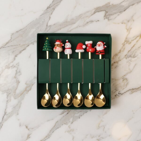 Golden Cartoon Spoon Set – Stylish & Durable Tableware