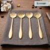 Mini Golden Serving Spoon Set – Elegant Stainless Steel Design