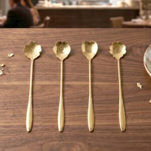 Mini Golden Serving Spoon Set – Elegant Stainless Steel Design